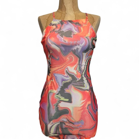 Divided Multicolor Knit Top - Picture 1 of 8